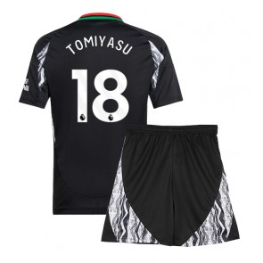 Arsenal Takehiro Tomiyasu #18 Dětské Venkovní dres komplet 2024-25 Krátký Rukáv (+ trenýrky)